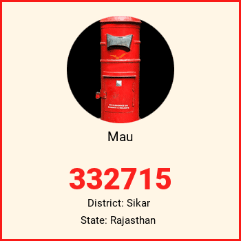 Mau pin code, district Sikar in Rajasthan