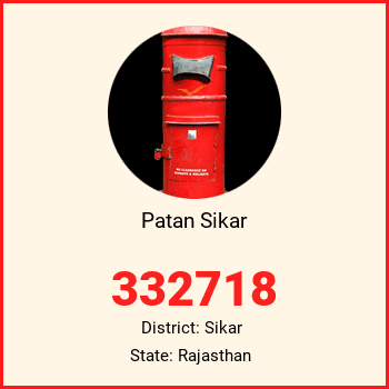 Patan Sikar pin code, district Sikar in Rajasthan