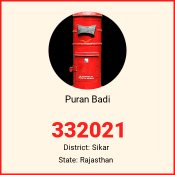 Puran Badi pin code, district Sikar in Rajasthan