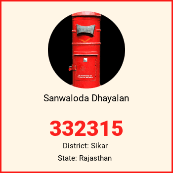 Sanwaloda Dhayalan pin code, district Sikar in Rajasthan