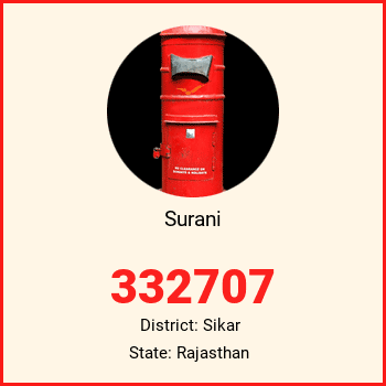 Surani pin code, district Sikar in Rajasthan