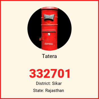 Tatera pin code, district Sikar in Rajasthan