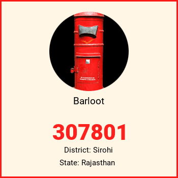Barloot pin code, district Sirohi in Rajasthan