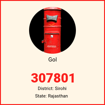 Gol pin code, district Sirohi in Rajasthan