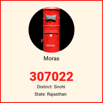 Moras pin code, district Sirohi in Rajasthan