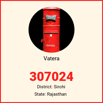 Vatera pin code, district Sirohi in Rajasthan