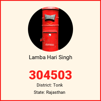 Lamba Hari Singh pin code, district Tonk in Rajasthan