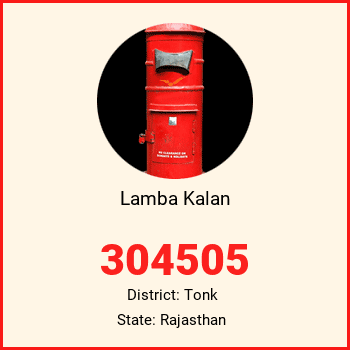 Lamba Kalan pin code, district Tonk in Rajasthan