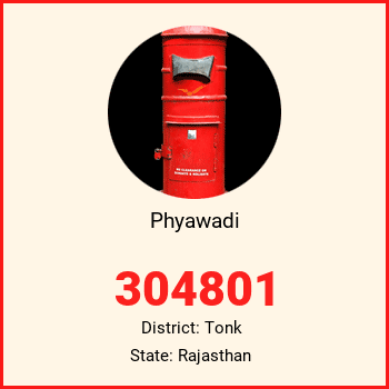 Phyawadi pin code, district Tonk in Rajasthan