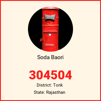 Soda Baori pin code, district Tonk in Rajasthan