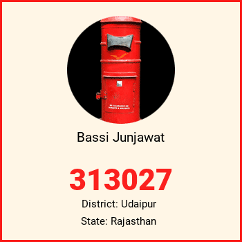 Bassi Junjawat pin code, district Udaipur in Rajasthan