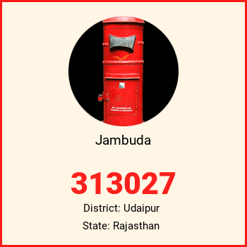 Jambuda pin code, district Udaipur in Rajasthan