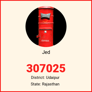 Jed pin code, district Udaipur in Rajasthan