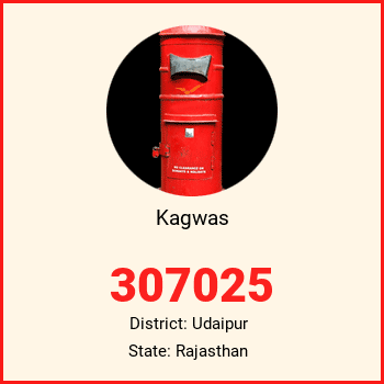 Kagwas pin code, district Udaipur in Rajasthan