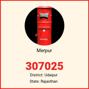 Merpur pin code, district Udaipur in Rajasthan