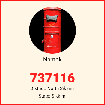 Namok pin code, district North Sikkim in Sikkim