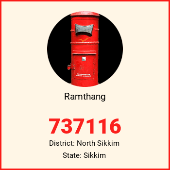 Ramthang pin code, district North Sikkim in Sikkim