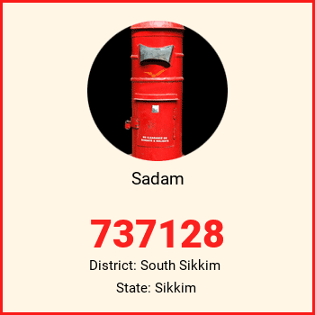Sadam pin code, district South Sikkim in Sikkim