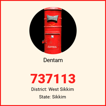 Dentam pin code, district West Sikkim in Sikkim
