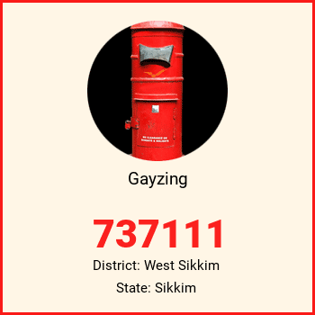 Gayzing pin code, district West Sikkim in Sikkim