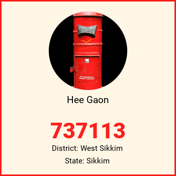 Hee Gaon pin code, district West Sikkim in Sikkim