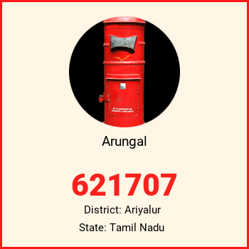Arungal pin code, district Ariyalur in Tamil Nadu