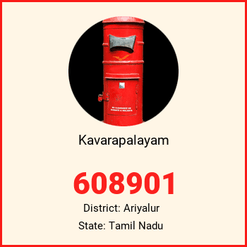 Kavarapalayam pin code, district Ariyalur in Tamil Nadu