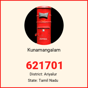 Kunamangalam pin code, district Ariyalur in Tamil Nadu