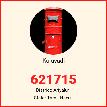 Kuruvadi pin code, district Ariyalur in Tamil Nadu