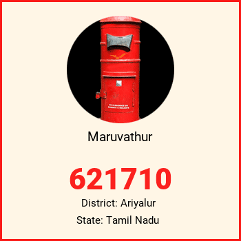 Maruvathur pin code, district Ariyalur in Tamil Nadu
