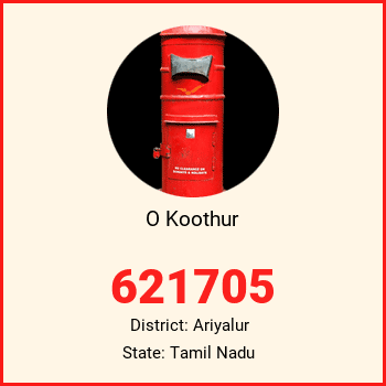 O Koothur pin code, district Ariyalur in Tamil Nadu