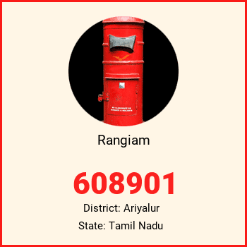 Rangiam pin code, district Ariyalur in Tamil Nadu