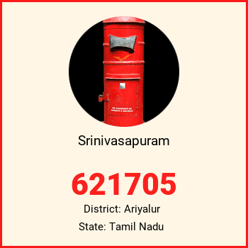 Srinivasapuram pin code, district Ariyalur in Tamil Nadu