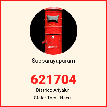 Subbarayapuram pin code, district Ariyalur in Tamil Nadu