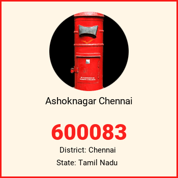 Ashoknagar Chennai pin code, district Chennai in Tamil Nadu