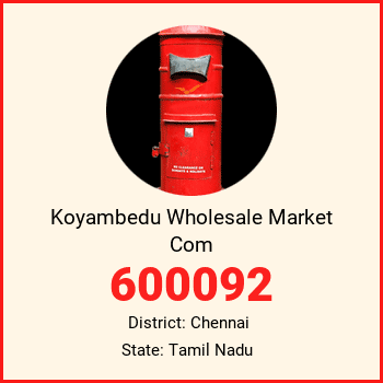 Koyambedu Wholesale Market Com pin code, district Chennai in Tamil Nadu