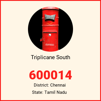 Triplicane South pin code, district Chennai in Tamil Nadu