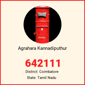 Agrahara Kannadiputhur pin code, district Coimbatore in Tamil Nadu