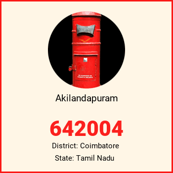 Akilandapuram pin code, district Coimbatore in Tamil Nadu