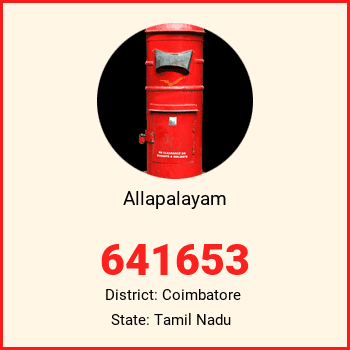 Allapalayam pin code, district Coimbatore in Tamil Nadu