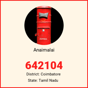 Anaimalai pin code, district Coimbatore in Tamil Nadu
