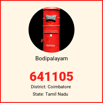 Bodipalayam pin code, district Coimbatore in Tamil Nadu