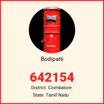 Bodipatti pin code, district Coimbatore in Tamil Nadu