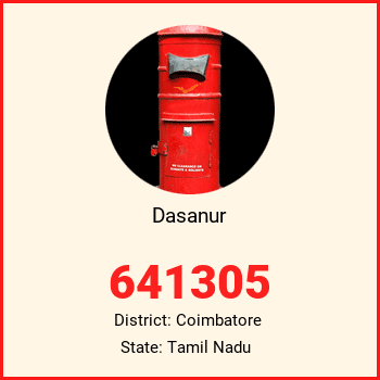 Dasanur pin code, district Coimbatore in Tamil Nadu