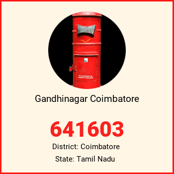 Gandhinagar Coimbatore pin code, district Coimbatore in Tamil Nadu