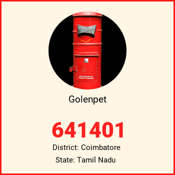 Golenpet pin code, district Coimbatore in Tamil Nadu