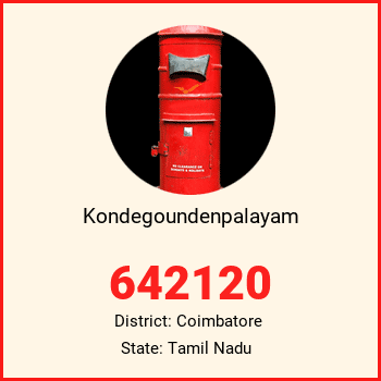 Kondegoundenpalayam pin code, district Coimbatore in Tamil Nadu