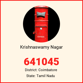 Krishnaswamy Nagar pin code, district Coimbatore in Tamil Nadu