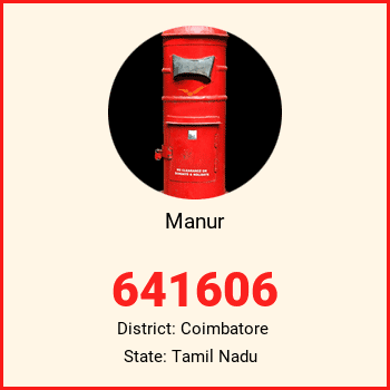 Manur pin code, district Coimbatore in Tamil Nadu