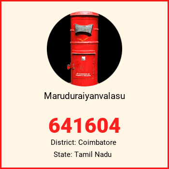 Maruduraiyanvalasu pin code, district Coimbatore in Tamil Nadu